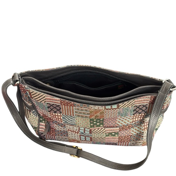 SAS Multi-Color Patchwork Zipper T Purse In Metallic Pewter - Picture 7 of 8